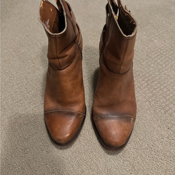 Brown Leather Ankle Boots - Picture 5 of 8